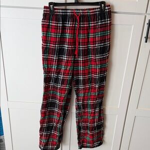Sonoma Red Plaid Fleece Jogger Pants